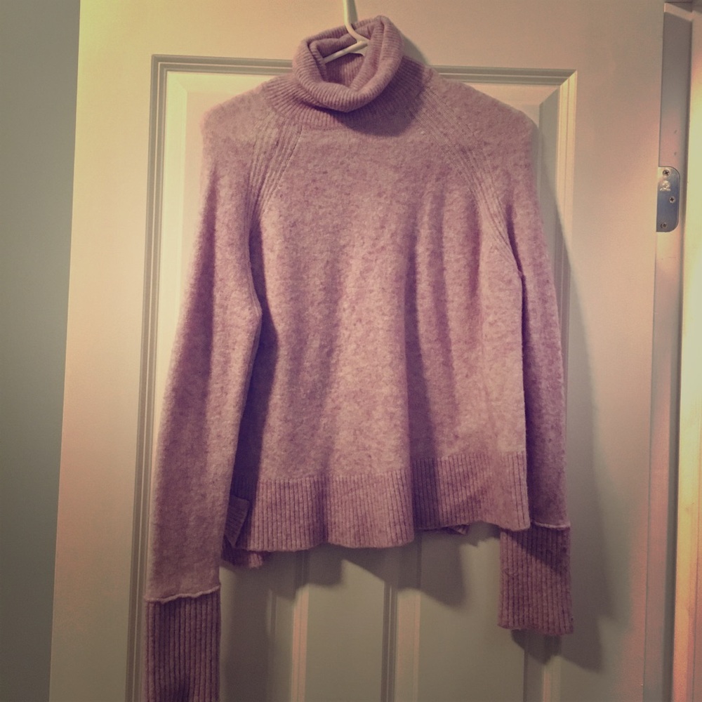 Lavender cowl neck J. Crew sweater